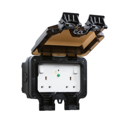 MLA OP9RCD IP66 13A 2G DP RCD SWITCHED SOCKET TYPE A 30MA- Qty 2
